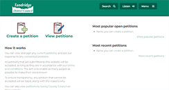 Desktop Screenshot of petitions.tandridge.gov.uk